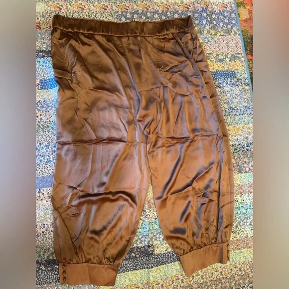 NWT Ryegrass Satin Cropped Ankle Pants - Picture 2 of 5
